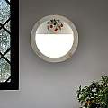 Applique Esterno Classica Brindisi Metallo Ceramica Bianco Sfumato 1 Luce G9 A501-BO-43-DEC-TRS