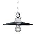 Lampadario Industrial Potenza Ferro E Ceramica Nero Diam. 35Cm 1 Luce E27 C004