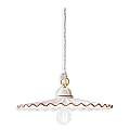 Sospensione Classica L'Aquila Ottone E Ceramica Decorato Diam. 41Cm 1 Luce E27 C009-OS-MA