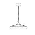 Sospensione Classica L'Aquila Ottone E Ceramica Decorato Diam. 41Cm 1 Luce E27 C009-OS-MA