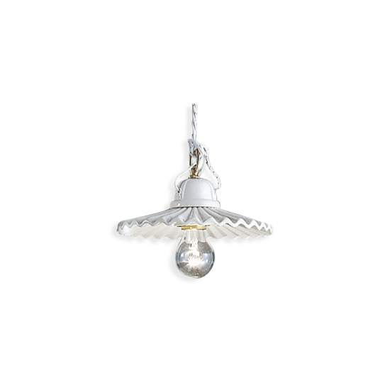 Sospensione Classica L'Aquila Ceramica E Ottone Satinato 1 Luce E27 C010-OS-02