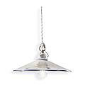Sospensione Classica Asti Ceramica E Ottone Decorato Filo Blu 30Cm 1 Luce E27 C053-OS-38-DEC-SOB