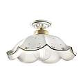 Plafoniera Classica Belluno Ceramica E Ottone Satinato Decorato 1 Luce E27 C065-OS-33-DEC-SOO