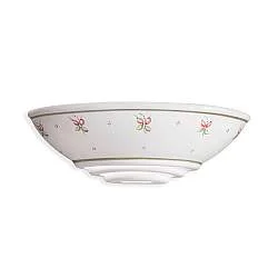 Applique Classica Trieste Bianco Decorato Filo Verde 1 Luce R7S