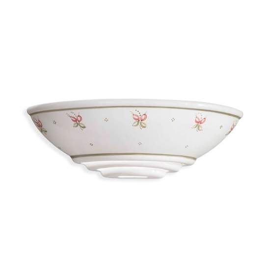 Applique Classica Trieste Bianco Decorato Filo Verde 1 Luce R7S C093-33-DEC-SOO