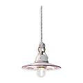 Sospensione Classico Asti Ferro E Ceramica Ottone Satinato Decorato 1 Luce E27 C098-OS-08-DEC-LOR