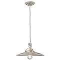 Lampadario Industrial Minimal B&W Metallo Smaltato Bianco 1 Luce E27 31Cm C099-02