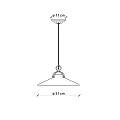 Lampadario Industrial Minimal B&W Metallo Smaltato Bianco 1 Luce E27 31Cm C099-02