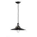 Lampadario Industrial Minimal B&W Metallo Smaltato Nero 1 Luce E27 31Cm C099-08