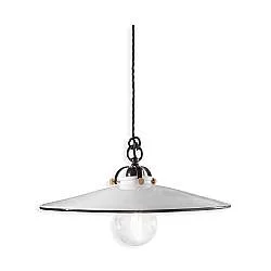 Lampadario Classico Asti Ottone E Ceramica Nero 1 Luce E27