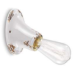 Applique Vintage Senza Diffusore Ceramica Bianco 1 Luce E27 Applique Vintage Senza Diffusore Ceramica Bianco 1 Luce E27