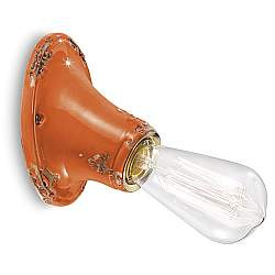 Applique Vintage Senza Diffusore Ceramica Arancio 1 Luce E27 Applique Vintage Senza Diffusore Ceramica Arancio 1 Luce E27