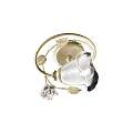Plafoniera Classica Siena Metallo E Ceramica Bianco Sfumato Oro 1 Luce E14 C1184-1-BO-02