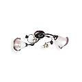 Plafoniera Classica Siena Metallo E Ceramica Nero Sfumato Argento 2 Luci E14 C1184-2-NA-02