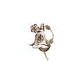 Applique Classica Pisa Metallo E Ceramica Bianco Sfumato Oro 1 Luce E14 C1201-BO-05-DEC-RRR