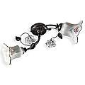 Plafoniera Classica Pisa Metallo E Ceramica Nero Sfumato Argento 2 Luci E14 C1204-2-NA-17-DEC-PEO