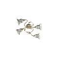 Plafoniera Classica Pisa Metallo E Ceramica Bianco Sfumato Oro 4 Luci E14 C1204-4-BO-13-DEC-COO