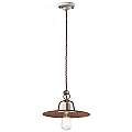 Lampadario Vintage Grunge Ferro E Ceramica Craquele' 1 Luce E27 30Cm C1432-18