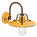 Applique Vintage Country Ferro E Ceramica Giallo 1 Luce E27 25Cm C1440-VIG