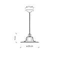 Lampadario Vintage Country Ferro E Ceramica Bianco 1 Luce E27 25Cm C1441-VIB