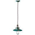 Lampadario Vintage Country Ferro E Ceramica Verde 1 Luce E27 25Cm C1441-VIV