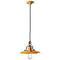 Lampadario Vintage Country Ferro E Ceramica Giallo 1 Luce E27 30Cm C1442-VIG