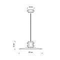 Lampadario Vintage Urban Ferro E Ceramica Bianco 1 Luce E27 40Cm C1522-VIB