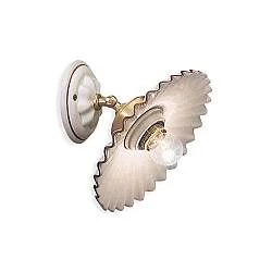 Applique Classica Orientabile L'Aquila Ottone E Ceramica Decorato 1 Luce E27