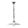 Lampadario Classico Asti Metallo E Ceramica Nero Sfumato Argento 1 Luce E27 C161-NA-08-DEC-LOB