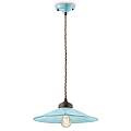 Lampadario Vintage Colors Ferro E Ceramica Azzurro 1 Luce E27 35Cm C1631-AZZ