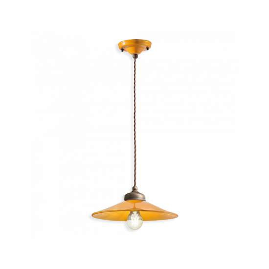 Lampadario Vintage Colors Ferro E Ceramica 1 Luce E27 30Cm C1635-GIA
