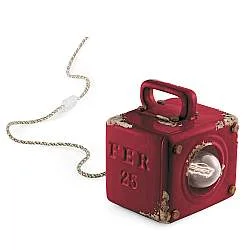 Lumetto Vintage Industrial Cubica Ferro Ceramica Bordeaux 1 Luce E27