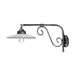 Applique Classica L'Aquila Metallo E Ceramica Nero Sfumato Argento 1 Luce E27 Applique Classica L'Aquila Metallo E Ceramica Nero Sfumato Argento 1 Luce E27