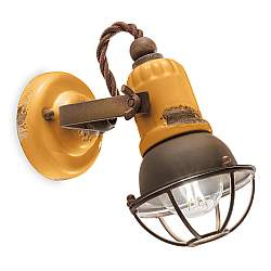 Applique Vintage Loft Ferro E Ceramica Giallo 1 Luce E14 Applique Vintage Loft Ferro E Ceramica Giallo 1 Luce E14