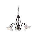 Lampadario Classico Chieti Metallo E Ceramica Nero Sfumato Rame 3 Luci E14 C168-3-NR-43-DEC-TRS
