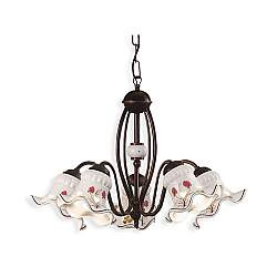 Lampadario Classico Chieti Metallo E Ceramica Nero Sfumato Rame 5 Luci E14 Lampadario Classico Chieti Metallo E Ceramica Nero Sfumato Rame 5 Luci E14