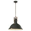 Lampadario Industrial Ferro E Ceramica Vintage Nero 1 Luce E27 40Cm C1690-VIN