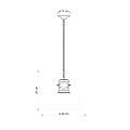 Lampadario Industrial Ferro E Ceramica Vintage Nero 1 Luce E27 40Cm C1690-VIN