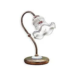 Lumetto Classico Chieti Metallo E Ceramica Nero Sfumato Rame 1 Luce E14