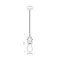 Lampadario Industrial Urban Ferro E Ceramica Vintage Rosso 1 Luce E27 37Cm C1740-VIR