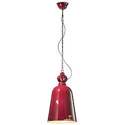 Lampadario Industrial Ferro E Ceramica Vintage Bordeaux 1 Luce E27