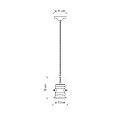 Lampadario Industrial Minimal Urban Ferro Ceramica Vintage Arancio 1 Luce E27 C1840-VIO