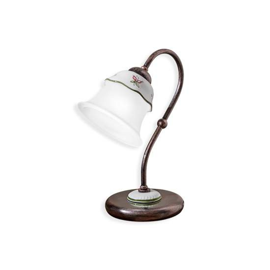 Lumetto Classico Ferrara Metallo E Ceramica Nero Sfumato Rame 1 Luce E14 C192-NR-33-DEC-SOO