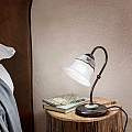 Lumetto Classico Ferrara Metallo E Ceramica Nero Sfumato Rame 1 Luce E14 C192-NR-33-DEC-SOO