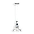 Lampadario Classico Chieti Metallo E Ceramica Nero Sfumato Argento 1 Luce E14 C203-NA-13-DEC-COO