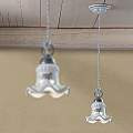 Lampadario Classico Chieti Metallo E Ceramica Nero Sfumato Argento 1 Luce E14 C203-NA-13-DEC-COO
