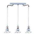 Lampadario Classico Chieti Metallo E Ceramica Nero Sfumato Argento 3 Luci E14 C204-NR-08-DEC-LOB