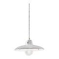 Lampadario Classico Como Ceramica Bianco Decorato Filo Blu 1 Luce E27 C2330-BI-38-DEC-SOB