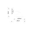 Applique Industrial Minimal Nordico B&W Metallo Smaltato Nero 1 Luce E14 C2332-08