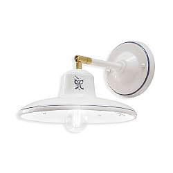 Applique Classica Como Ottone E Ceramica Bianco Decorato Filo Blu 1 Luce E14 Applique Classica Como Ottone E Ceramica Bianco Decorato Filo Blu 1 Luce E14